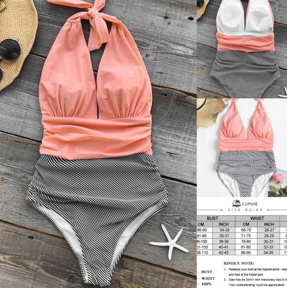 🔥💕 V Neck Monokini Swimsuit